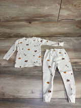 Carter's 2pc Waffle Knit Thanksgiving Pajama Set Beige sz 18m