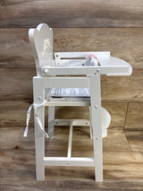 KidKraft Tiffany Bow Scalloped-Edge Wooden Lil Doll High Chair
