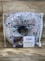 NEW Boppy Nursing Pillow with Black/White Doodles Slipcover