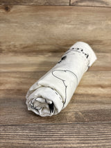 Dream Big Little One Swaddle Blanket - White