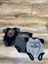 NHL 3pk Golden Knights Bodysuits Grey sz 6-9m