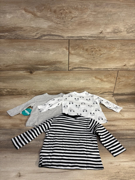 NEW Mighty Goods 3pk Dog Print Shirts Grey sz 3m - Me n Mommy To Be