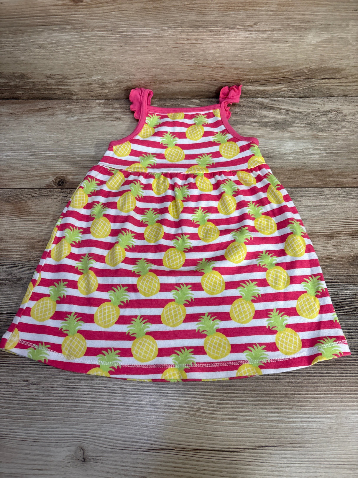 Hudson Baby Striped Pineapple Dress Pink sz 18m