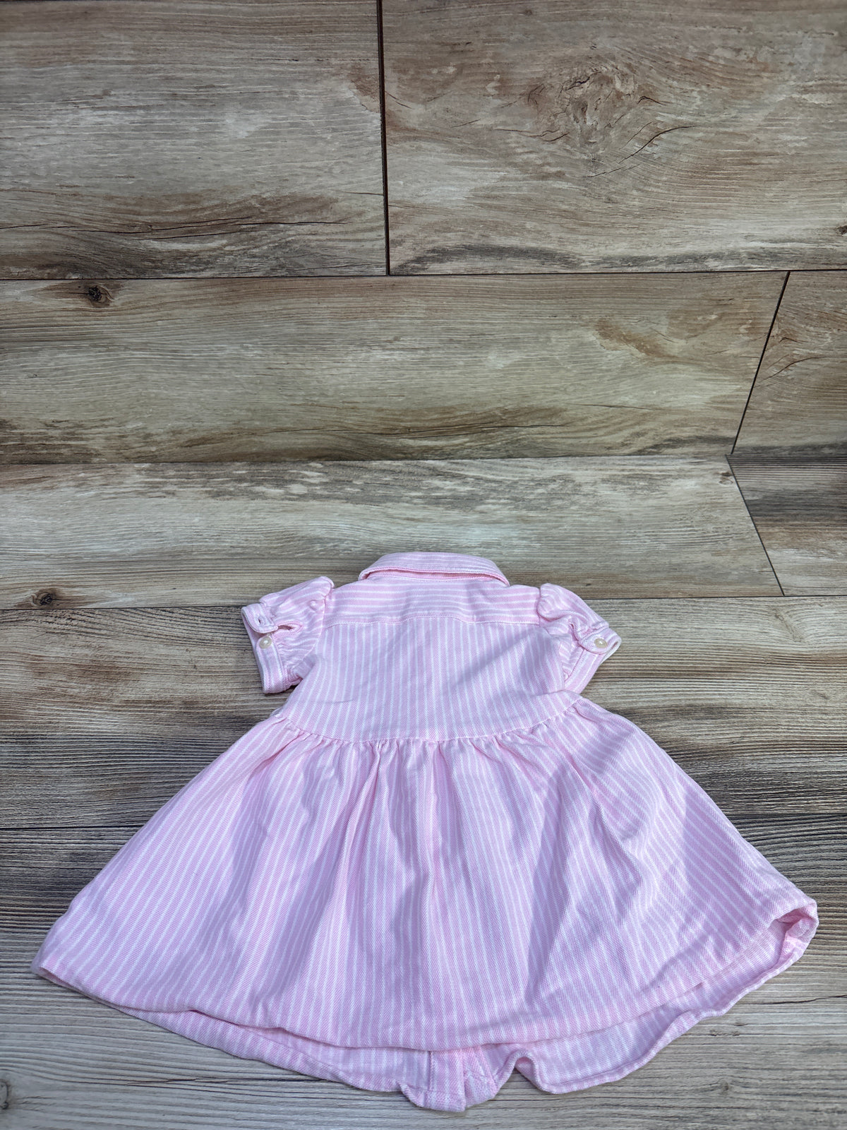 Polo Ralph Striped Cotton Oxford Dress Pink sz 6m