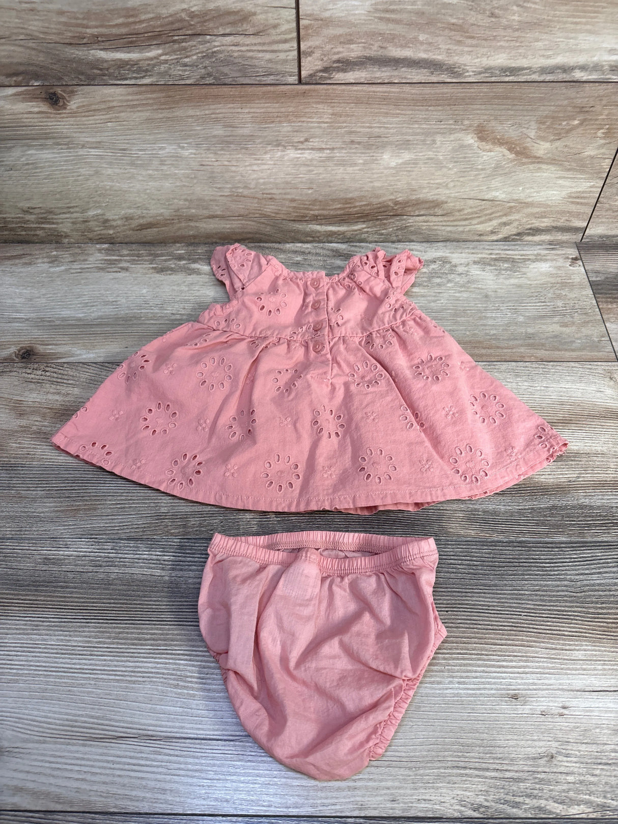 Carter's 2pc Eyelet Dress & Bloomers Set Pink sz 3m
