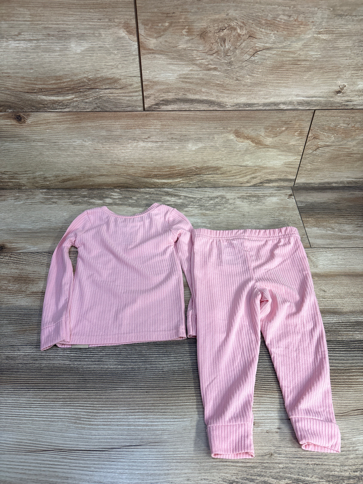 Bearpaw 2pc Ribbed Henley Pajama Set Pink sz 12m