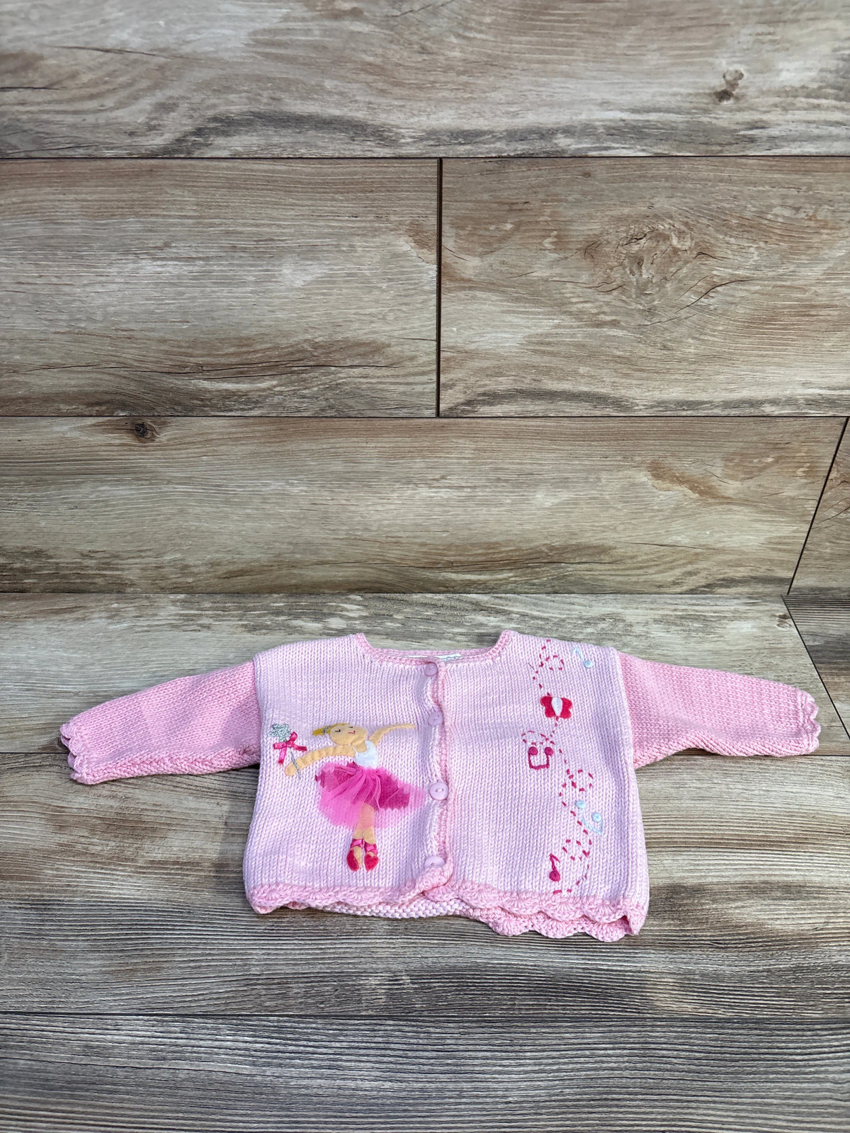 ArtWalk Ballerina Knit Button-Up Cardigan Pink sz 6m