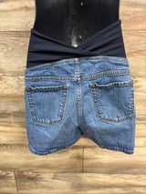 Isabel Maternity Crossover Panel Demin Shorts Blue sz Medium