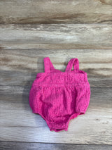 Cat & Jack Eyelet Bubble Romper Hot Pink sz 0-3m