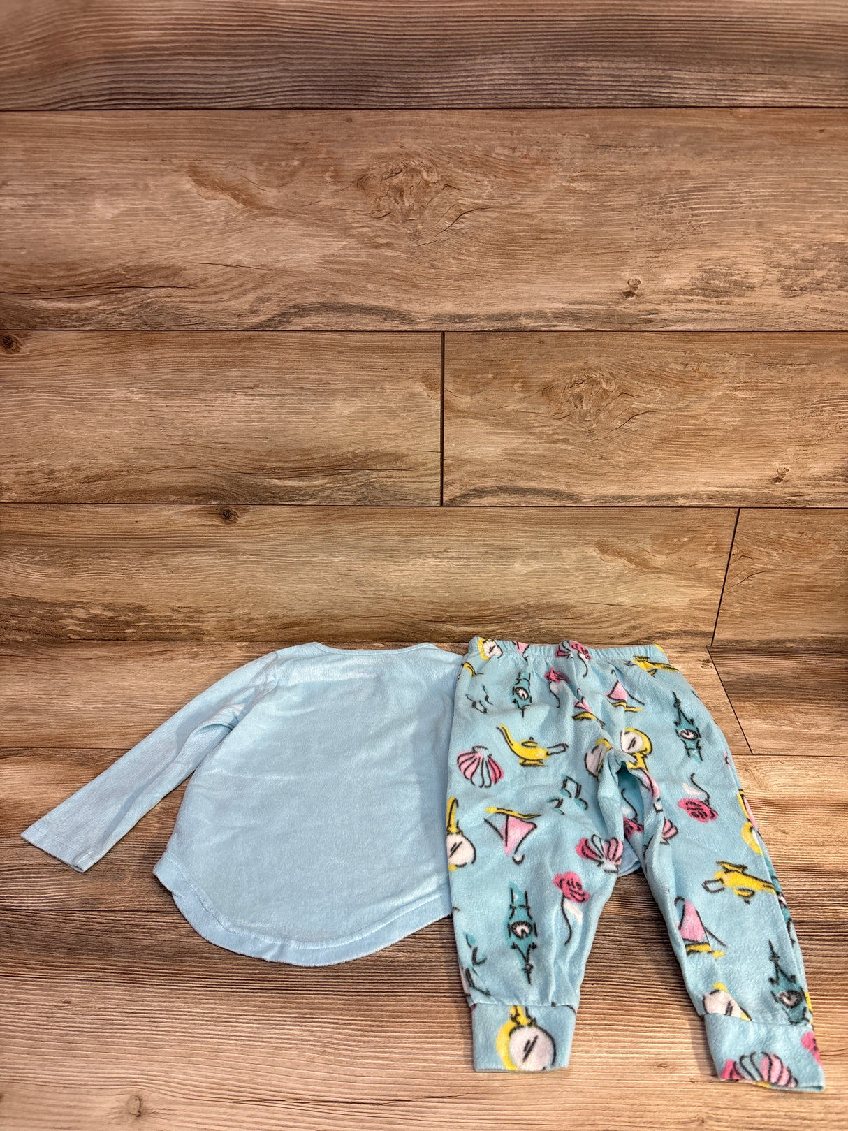 Disney Princess 2pc Princess Pajama Set Teal sz 3T