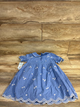NEW Cat & Jack Floral Embroidered Woven Dress Blue sz 5T
