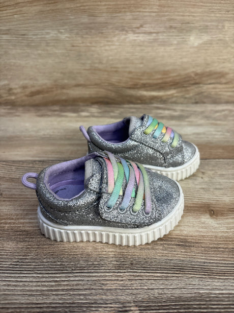 Wonder Nation Velcro Strap Glitter Shoes sz 2c - Me n Mommy To Be