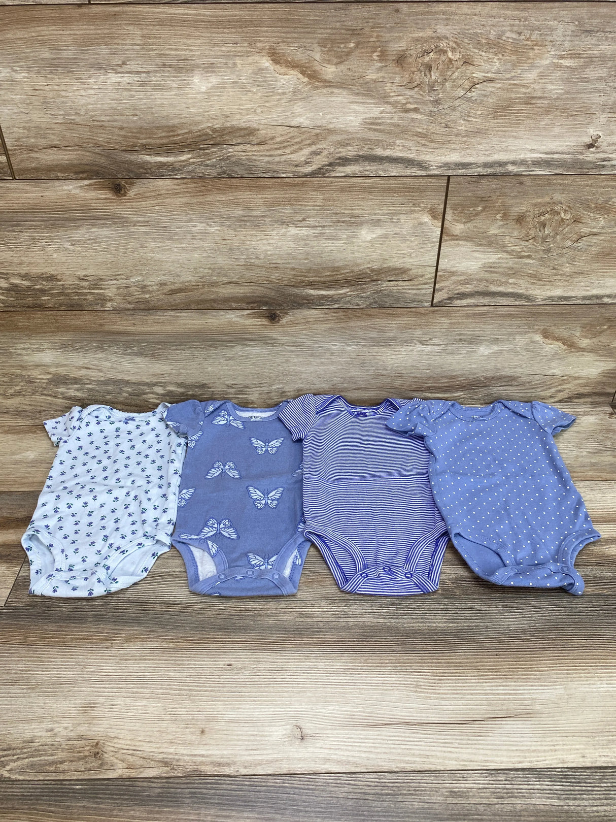 Carter's 4pk Floral Bodysuits Blue sz 6m