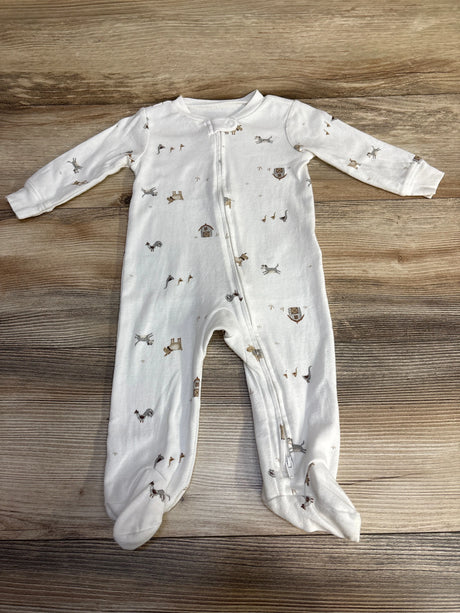 Carter's Animal Print Sleeper White sz 6m - Me n Mommy To Be