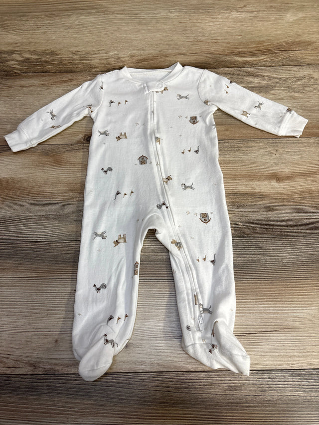 Carter's Animal Print Sleeper White sz 6m - Me n Mommy To Be