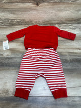 NEW Cat & Jack Santa Sweatshirt & Pants Red sz 0-3m - Me n Mommy To Be