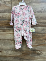 NEW Little Me 2pc Floral Ruffle Sleeper & Headband Set Pink sz 9m