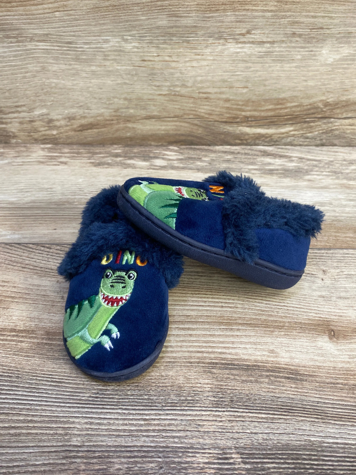 Wonder Nation Dinosaur Slippers Fleece Lined sz 5/6c