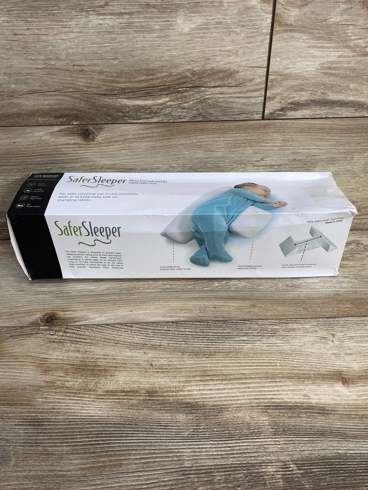 NEW SaferSleeper Baby Side Sleeping Pillow White