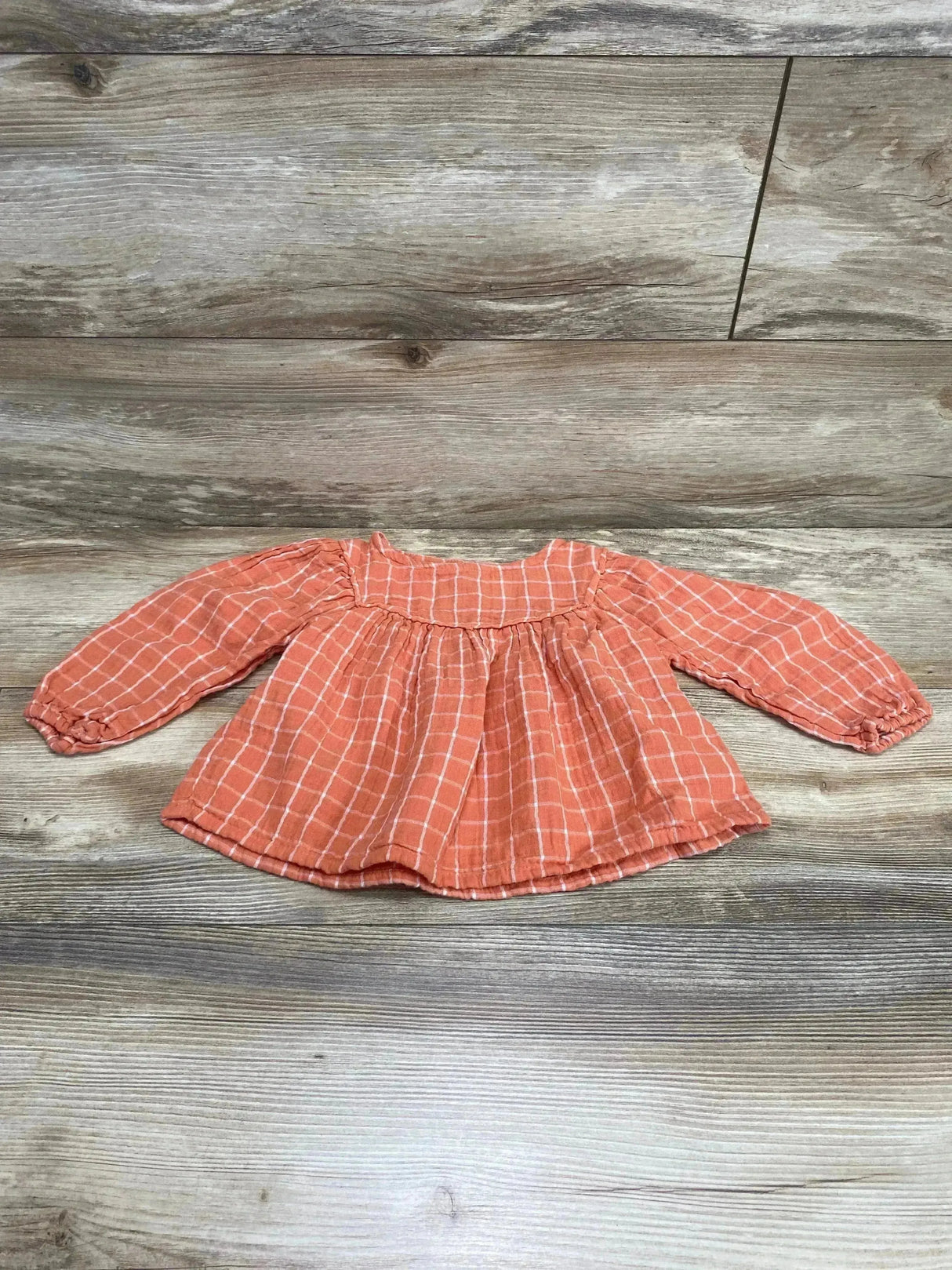 Old Navy Crepe Balloon-Sleeve Top Orange sz 2T