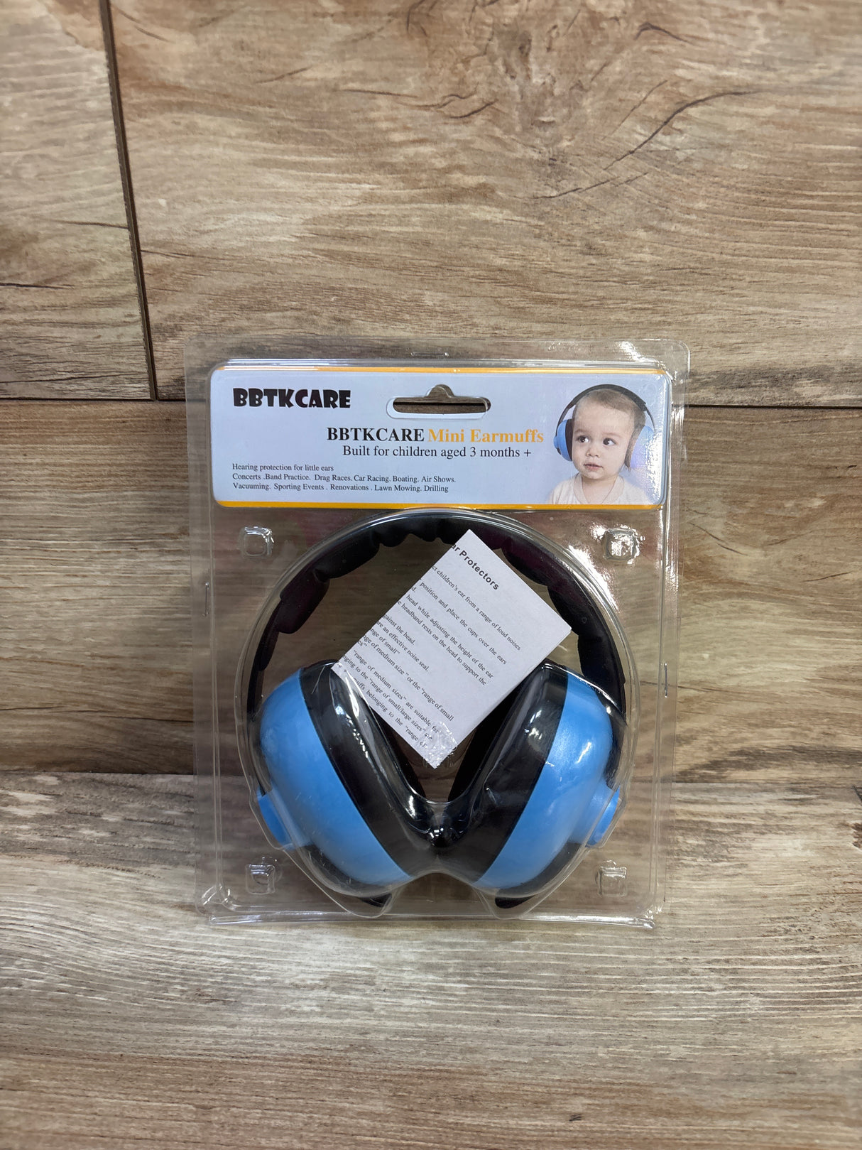 NEW BBTKCARE Mini Earmuffs Noise Cancelling Headphones Blue