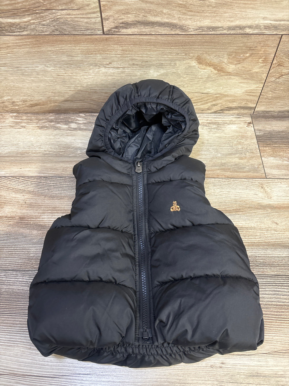 Baby Gap Hooded Puffer Vest Black sz 18-24m