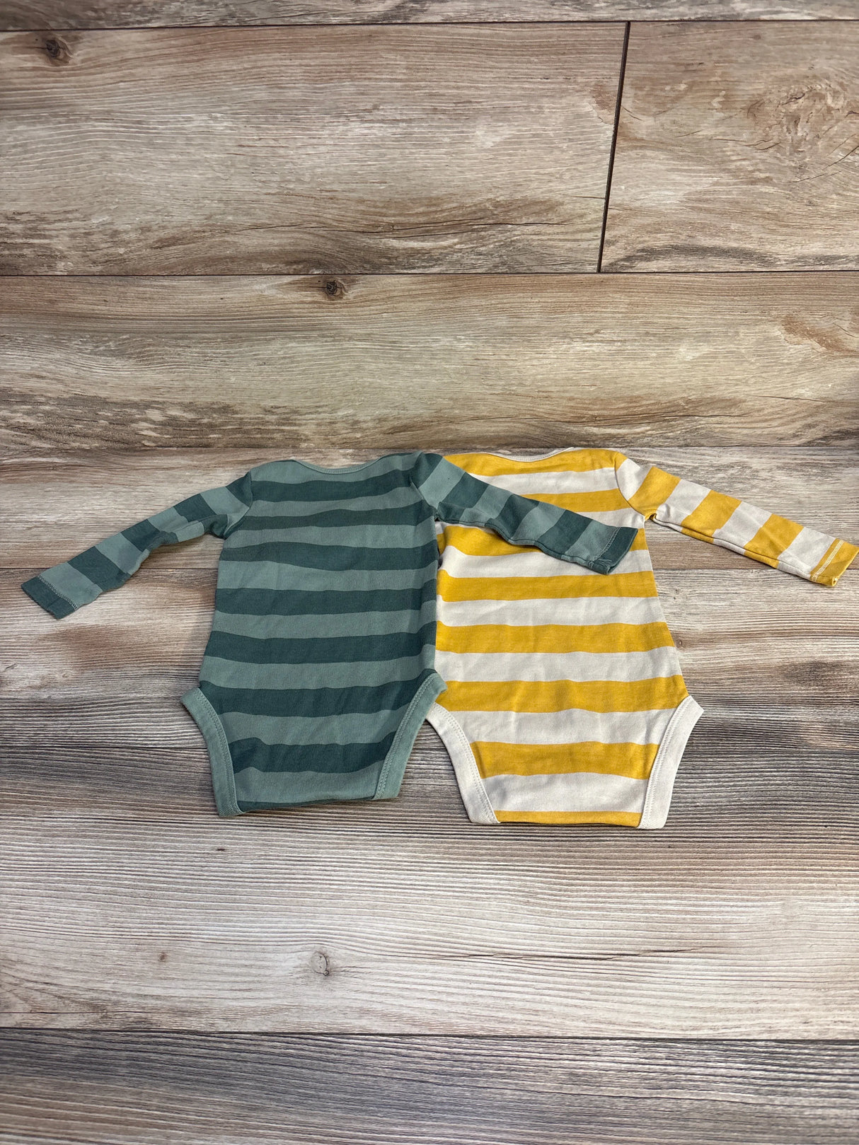 Carter's 2pk Striped Bodysuits Green/Yellow sz 6m - Me n Mommy To Be