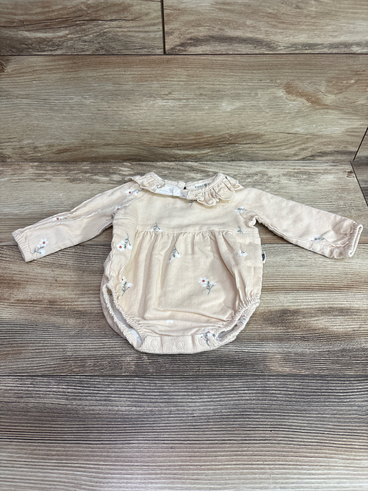 Rabbit + Bear Organic Long Sleeve Bubble Romper Peach sz 0-3m