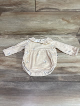 Rabbit + Bear Organic Long Sleeve Bubble Romper Peach sz 0-3m
