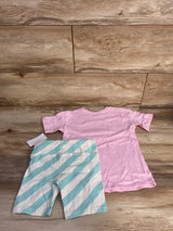 NEW Malibu Barbie 2pc Shirt & Bottoms Pink sz 4T