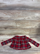 Carter's Plaid Long Sleeve Henley Flannel Shirt Red sz 3T