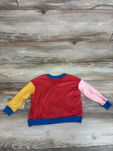 Disney Junior Minnie Mouse Color Block Button-Up Cardigan Sweater Red sz 12m