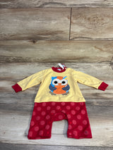 NEW A No Man Owl Coverall Yellow sz 6-9m