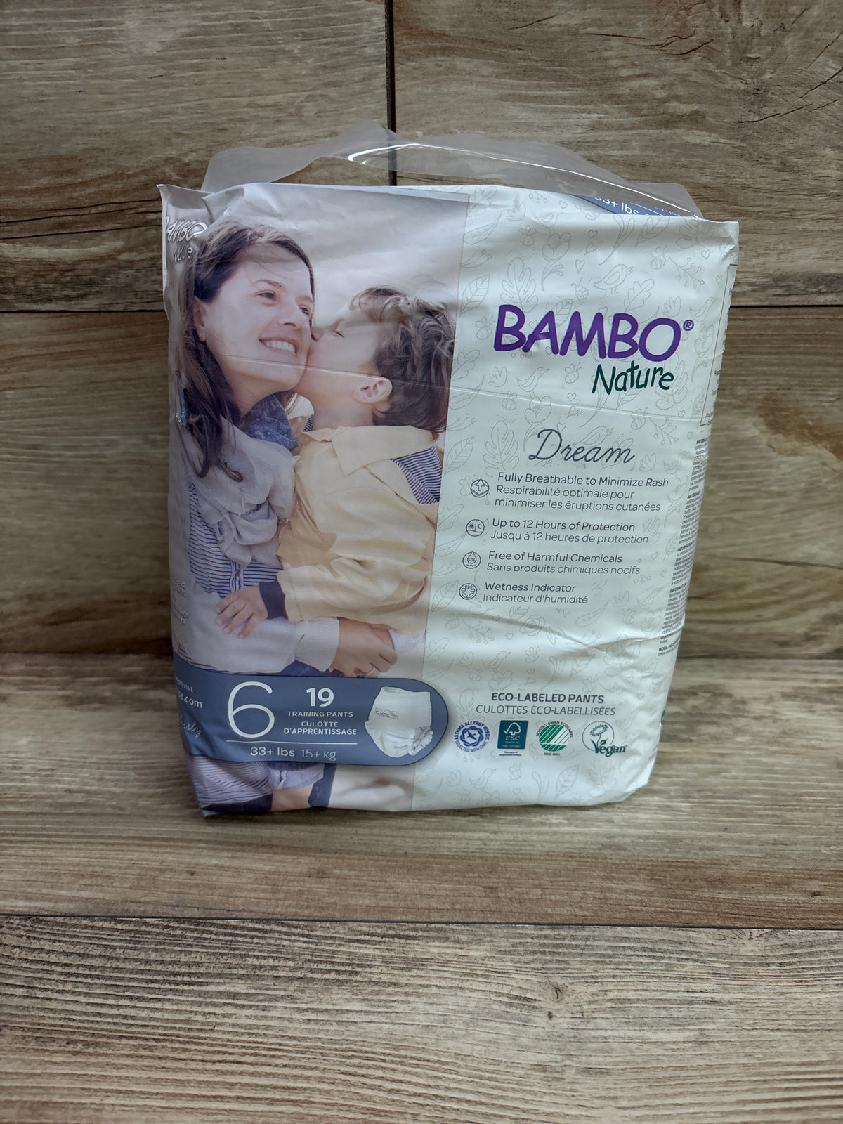 NEW Bambo Nature Hypoallergenic Dream Baby Diapers 19ct, Size 6