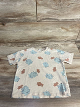 H&M Bear & Elephant Print Shirt Tan sz 2T