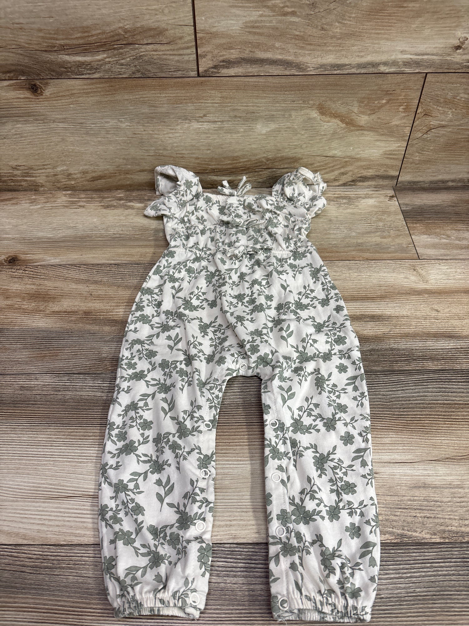 Jessica Simpson Floral Jumpsuit Ivory sz 24m