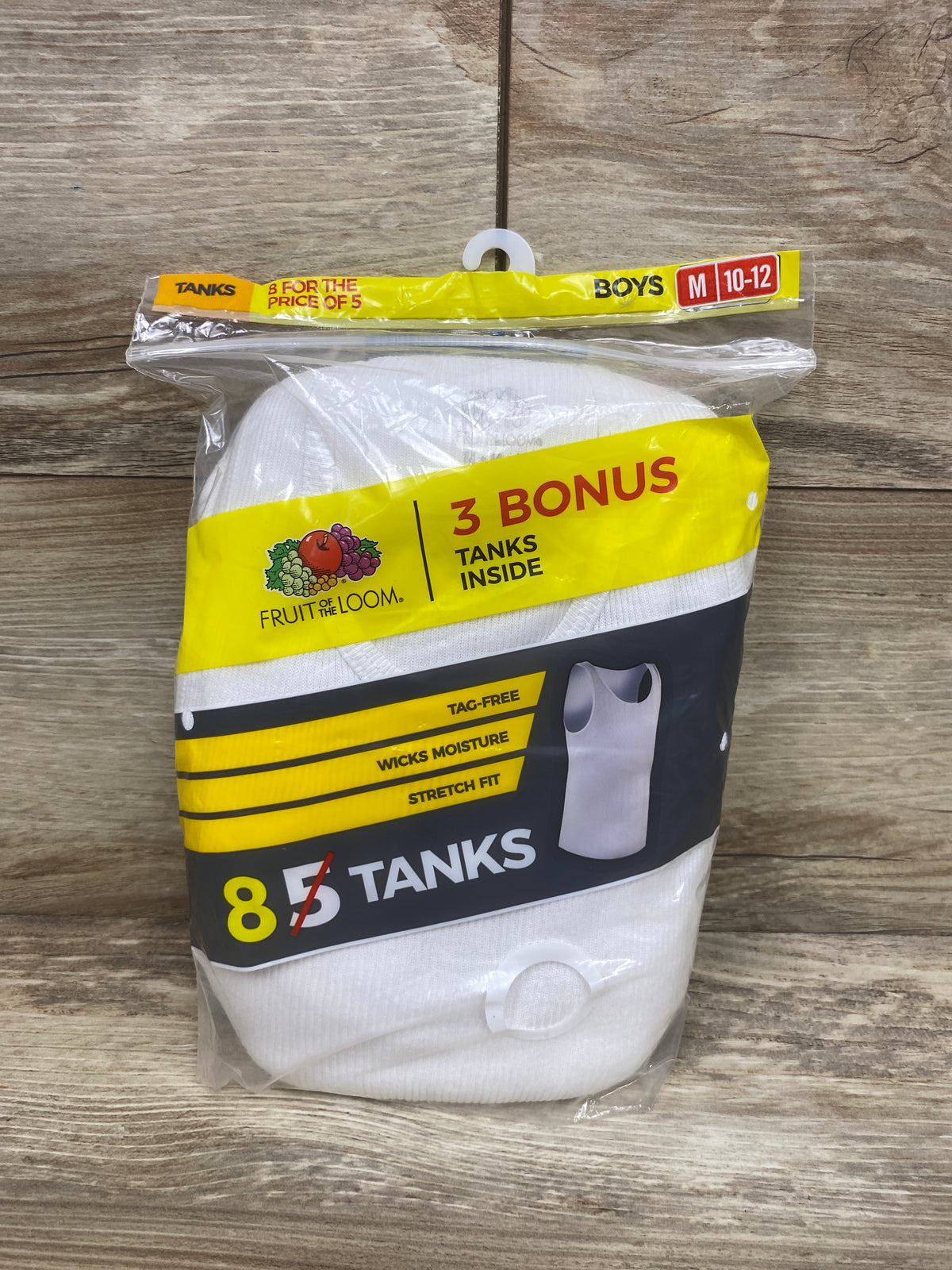 NEW Fruit of the Loom 8pk Tanks White sz Medium 10-12