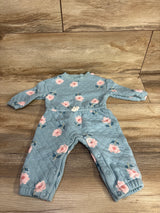 Carter's Floral Quilted Coverall Light Blue sz 6m