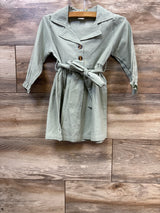 NEW Shein Waist Tie Dress Sage sz 18-24m