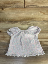 Cat & Jack Floral Puff Sleeve Shirt White sz 3T
