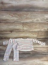 Modern Moments 2pc Ribbed Striped Shirt & Pants Set Ivory sz 24m