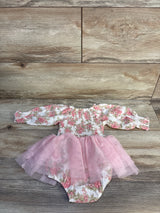 NEW Tullabee Smocked Tutu Bubble Romper Ivory sz 0-6m