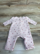 Huggies Textured Floral Butterfly Coverall Pink sz 6m