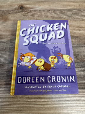 The Chicken Squad children's book by Doreen Cronin, illustrated cover with cartoon chicks