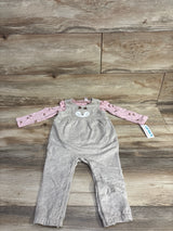 NEW Just One You 2pc Reindeer Coverall And Shirt Set Pink sz 18m