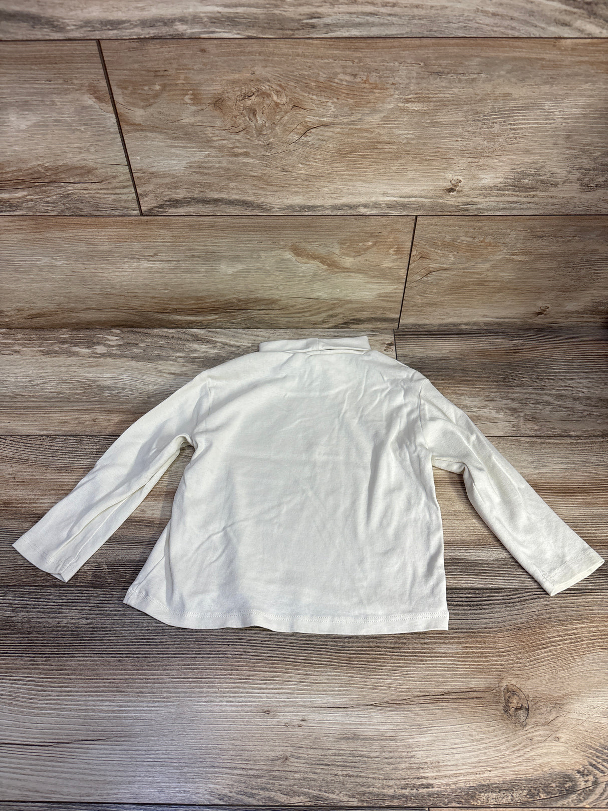Zara Turtle Neck Long Sleeve Shirt Ivory sz 2-3T