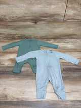 Cloud Island 2pk Sleepers Green/Grey sz Newborn