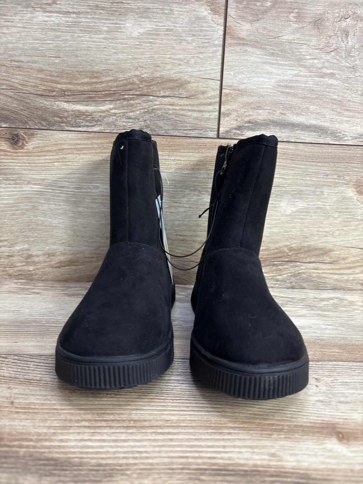 NEW Cat & Jack Holland Shearling Style Boots Black sz 1Y