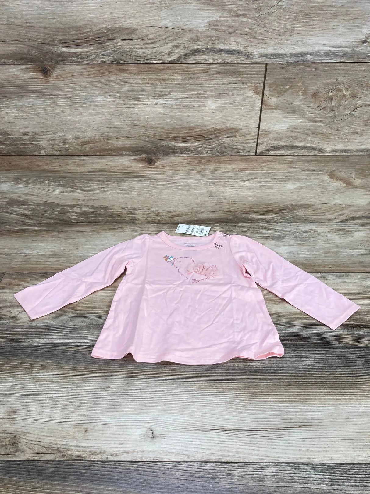 NEW First Impressions Birdie Shirt Pink sz 24m