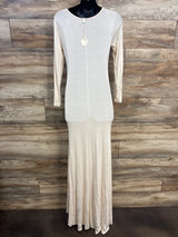 NEW Pink Blush Maternity Long Sleeve Photoshoot Gown sz Small
